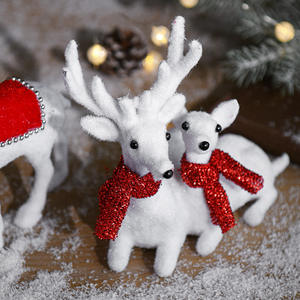 White Elk <b>Christmas</b> Ornament Xmas Holiday Decorations <b>for</b> New Year <b>Christmas</b> Decorations <b>for</b> Home Decor - Product Image 3