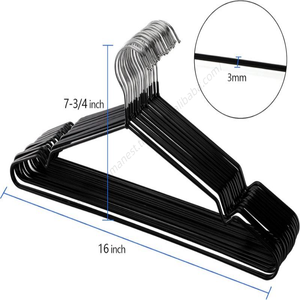 Cintres en plastique en gros, gain de place, avec rainures pour les épaules, pour usage quotidien standard - Product Image 3