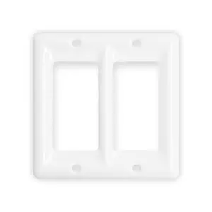 Mid Century Modern Light Switch Cover 2-Gang,Double Toggle Decorative Wall Plate Switch Wallplate Cover