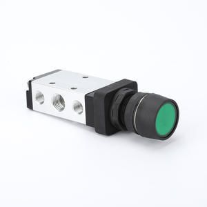 Válvula Mecánica Neumática M5PF210-08, Interruptor de Control de Botón Pulsador de Cabeza Plana de Dos Posiciones y Cinco Vías - Product Image 1