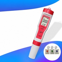Stylo testeur de qualité de l'eau 4-en-1 (pH+TDS+EC+Temp) avec écran LCD rétroéclairé alimenté par piles EZ9908