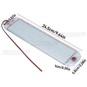 Barre lumineuse LED 12V-80V pour intérieur de voiture, avec interrupteur marche/arrêt, pour fourgonnette, camion, camping-car, caravane, camping, bateau, 24V - Product Image 6