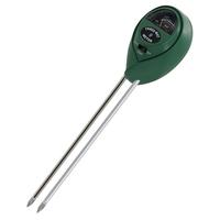 Medidor de tierra de 3 vías para luz de humedad y prueba de PH, Sensor de humedad del suelo, probador de plantas para granja de césped y jardín