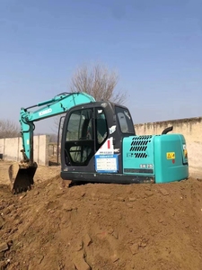 Mini-excavatrice Kobelco SK75 d'occasion de haute qualité, importée du Japon, excavatrice hydraulique sur chenilles d'occasion, certifiée CE, avec brise-roche - Product Image 4