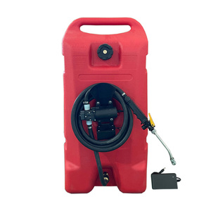 Réservoir de carburant portable en plastique de 14 gallons, diesel, <span class=keywords><strong>essence</strong></span>, avec pompe sur roues pour bateaux - Product Image 1