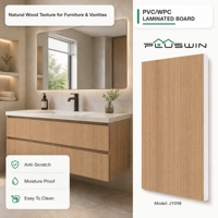 Panneau stratifié PVC décoratif couleur bois imperméable 1220x2440mm 5-30mm pour armoire de salle de bain