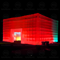 Portable boîte de nuit gonflable fête tente lumières et musique Led Disco Mobile boîte de nuit tente Cube tente gonflable discothèque