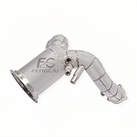 Downpipe Knalpot Berinsulasi High Flow 200 CELL untuk Porsche Cayenne 9YA 3.0T 2019-2024 Pipa Turbo Performa OEM 100% Cocok