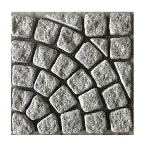 Granite Tiles Outdoor G623 Grey Granite Paving Stone Driveway Natural Cobblestone Paver Mats