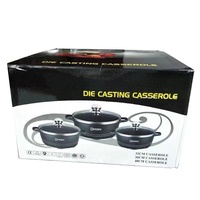 Ensemble de casseroles en aluminium granit antiadhésif de grande taille 32/36/40 cm, 6 pièces, fabriqué en Chine