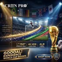 Écran de projection Worldup 84"~150" anti-laser, anti-reflets, HD gris ALR, cadre fixe fin RGB FZ-3C, certifié ISO9001, pour home cinéma
