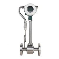 Débitmètre de gaz Shengda SDLU RS485 OEM en acier inoxydable à raccordement à bride pour hydrogène, azote liquide, CO2, air, eau, GNC/GPL/vapeur