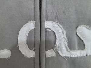 Custom OEM Heavyweight 100% Cotton Hoodie <b>Zip</b> up Oversized Raw Edge Patchwork Vintage Streetwear Unisex Full <b>Zip</b> <b>Hooded</b> Jacket - Product Image 5