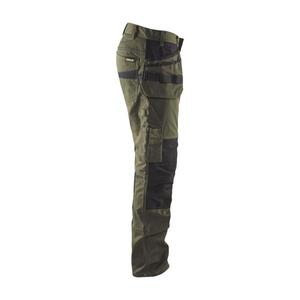 BLAKLADER - 149613304599D120 Pantalones de servicio elásticos con bolsillos para uñas Verde Oliva oscuro/Negro-PANTALONES DE TRABAJO EAN 7330509547915 - Product Image 4