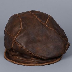 2025 New Arrival PU Leather Newsboy Cap Personalized Men Women Casual Retro Fashion Trendy <b>Beret</b> Hat - Product Image 5