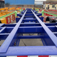 Nouvelle Conception de Châssis Squelette de Semi-Remorque de 40 Pieds, Châssis de Conteneur Squelette, 3 Essieux, Capacité de Charge de 40t, Modèle de Remorque de Camion