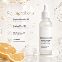 Sérum Visage Exfoliant Doux, Solution Tonifiante pour une Peau Nette, Élimination de l'Acné, Effets Blanchissants et Apaisants