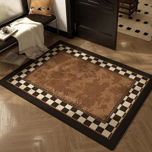 Luz de lujo moderna simplicidad 10mm lavable poliéster antideslizante personalizado Color puerta Mat entrada del Hogar sala de estar - Product Image 3