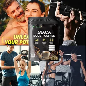 Customize logo Man Maca Energy Coffee Natural Herbal healthy vitality black instant Maca coffee for men power