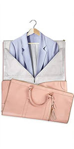 Large Carry on Women Travel Garment <b>Bags</b> Wholesale 2 in 1 Hanging <b>Suit</b> PU Leather Duffle <b>Bag</b> Gifts for Women - Product Image 6