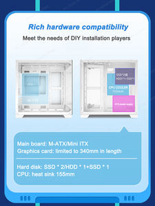 Boîtier PC <span class=keywords><strong>Gamer</strong></span> Mid-Tower en Acier MicroATX <span class=keywords><strong>Gamer</strong></span>-X avec Fenêtre Latérale, Ports USB 3.0 et Type-C - Nouveau Design Populaire en Stock - Product Image 4