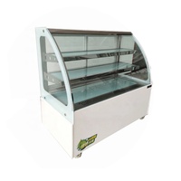 Carré Comptoir Réfrigérateur Petite Table Vitrine D'affichage De Gâteau De Réfrigérateur Avec La Roue