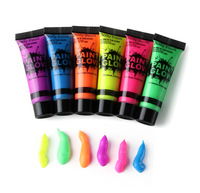 Populaire visage néon peinture Kit professionnel corps maquillage visage corps peinture peinture à l'huile pour la fête d'halloween