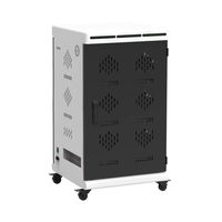 Armoire de charge pour tablettes et téléphones portables avec poignée métallique, porte à clé, design durable et écologique pour l'organisation centralisée des écoles