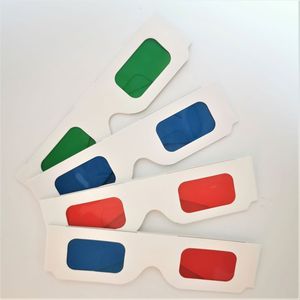 Lunettes 3D jetables Beckon en papier rouge et bleu, légères, pour cinéma, télévision, ordinateur, événements promotionnels - Product Image 2