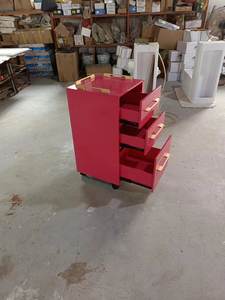 2023ล่าสุดคุณภาพสูงทนทานตู้ตัดผมสีชมพูมันวาวสูงตู้เก็บของมีล้อ10ปี - Product Image 2