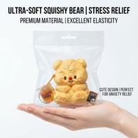 Jouet de décompression en TPR ultra-doux et crémeux, sensation d'eau, en forme de petit ours, type ours en gélatine, à presser, en forme de pot de miel, en sacs PVC