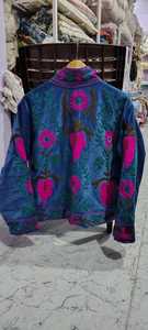 Hot Sale Suzani Embroidered Knitted Velvet Bomber <b>Jacket</b> Boho Reversible Letter Detail Vintage <b>Hippie</b> Winter foe Wholesale Price - Product Image 2