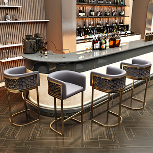 Tabouret de bar moderne de luxe en nid <span class=keywords><strong>d</strong></span>'abeille, <span class=keywords><strong>chaise</strong></span> haute pour îlot de cuisine, <span class=keywords><strong>chaise</strong></span> de bar en métal doré - Product Image 5