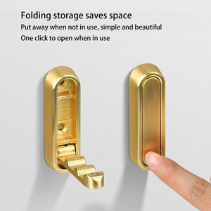 Nhà Máy Tùy Chỉnh Cuboid Hidden Tường Móc Chìa Khóa Vải Nhà Bếp Phòng Tắm Giấu Gấp Treo Tường Móc - Product Image 4