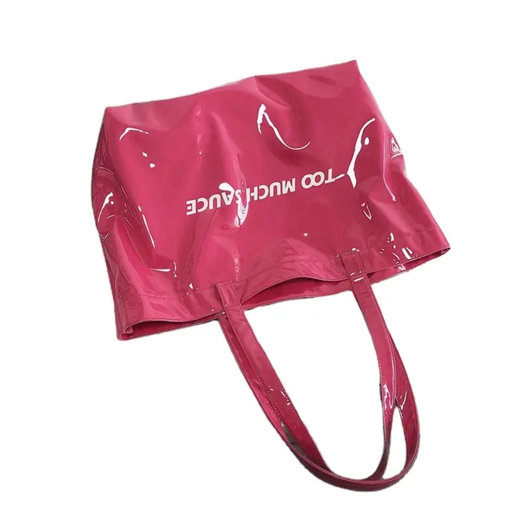 Pvc Tote Shopping Bag Shoulder Transparent Pvc Clear Duffle Bag With Logo Zipper Pvc Beach Hand Bag