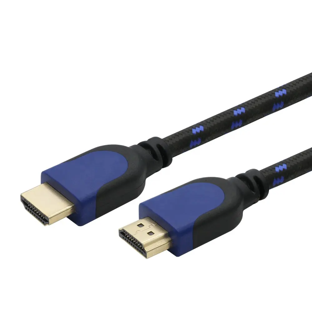 สาย HDMI ตัวผู้เป็นตัวผู้รองรับทองคำ3D 10K @ 60Hz สำหรับโปรเจคเตอร์ HDTV PC PS5