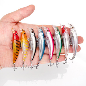 Nuova esca artificiale da 6.7cm 6.3g da 8 colori esca per spigole esche da nuoto in plastica dura lunga che affonda esca da pesca in acqua salata - Product Image 4