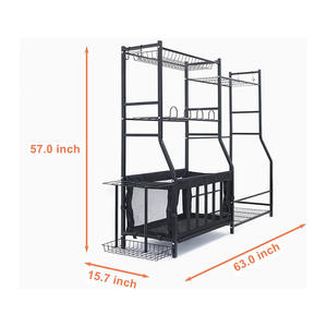 Estante de almacenamiento para bolsas de Golf, soporte para garaje, organizador de equipos deportivos, estante de almacenamiento para palos de Golf con soporte de almacenamiento de bolas - Product Image 2