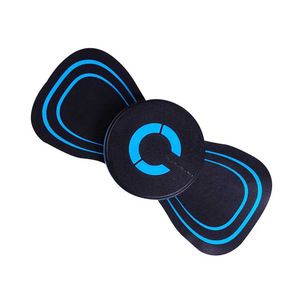 Smart Neck Massage Patch Mini Portable Battery Powered Neck Shoulder Massager Black Silicone 2 Massage Heads - Product Image 1