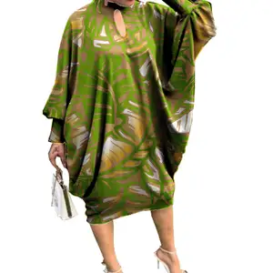 Nieuwe Collectie Plus Size Dames Jurken Batwing Mouw Polynesische Kleding Groothandel Kaftan Custom Samoan Polynesische Jurk Elegant