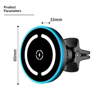 Support de téléphone magnétique sans fil pour voiture, chargeur sans fil magnétique pour iPhone 17, support de téléphone portable à fixation automatique pour voiture