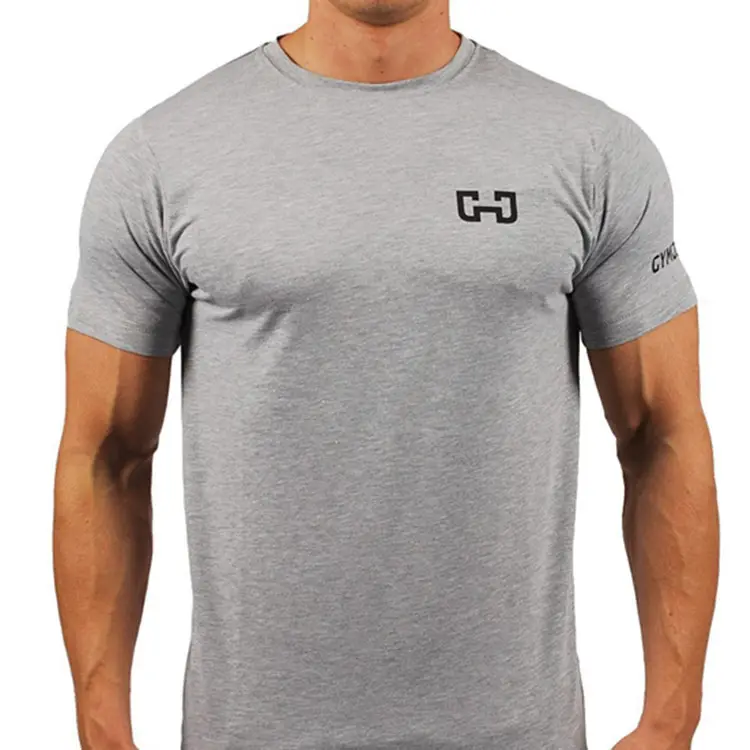 사용자 정의 고품질 폴리 에스터 & 스판덱스 남성 스포츠 Tshirt 도매 체육관 피트니스 스포츠 Tshirt/