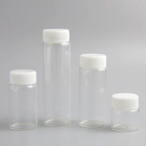 Gute Qualität High Boro silikat glas Reagenzglas <span class=keywords><strong>50ml</strong></span> Schraub verschluss Flasche 20ml 70ml 100ml mit Kunststoff Schraub verschluss schwarz weiß rosa Deckel - Product Image 2