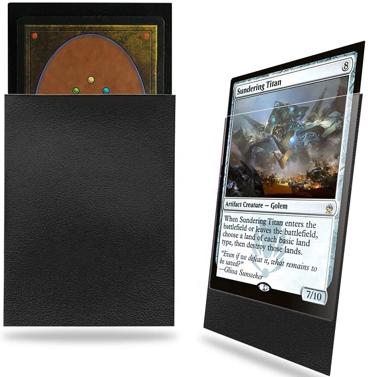 Черные Защитные чехлы для настольных игр стандартного размера, Защитные чехлы для бейсбола MTG