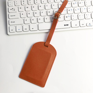 Factory Price PU Luggage Tag for Travel Trip Faux Leather <b>Suitcase</b> Bag Tags Can Custom Logo Packaging Promotions Wedding Gifts - Product Image 6