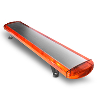Barre lumineuse d'avertissement à LED COB ambre de 47 pouces, haute visibilité, clignotante d'urgence, étanche IP65, DC12-24V, 16W, aluminium+PC