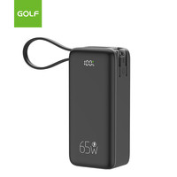 Cargador Portátil Mini con Enchufe AC, Batería de Litio-Polímero, Pantalla LCD, Carga Rápida QC de 65W, Banco de Energía Universal de 20000mAh, OEM