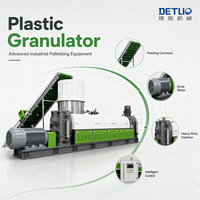 Chaîne de granulation de plastique recyclé pour la fabrication de granulés, pour le traitement des déchets plastiques (films PP/PE, flocons de bouteilles)