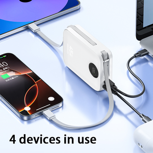 Banco de Energía de Carga Rápida PD45W de Alta Capacidad 10000mAh con Cable, Logotipo Personalizado, Venta al Por Mayor de Fábrica - Product Image 3