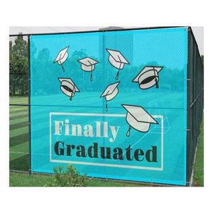 ฉากหลังผ้าโพลีเอสเตอร์ขนาดใหญ่พิมพ์ลายตามสั่ง ป้ายผ้าตาข่ายกันลมสำหรับงานกลางแจ้ง - Product Image 1